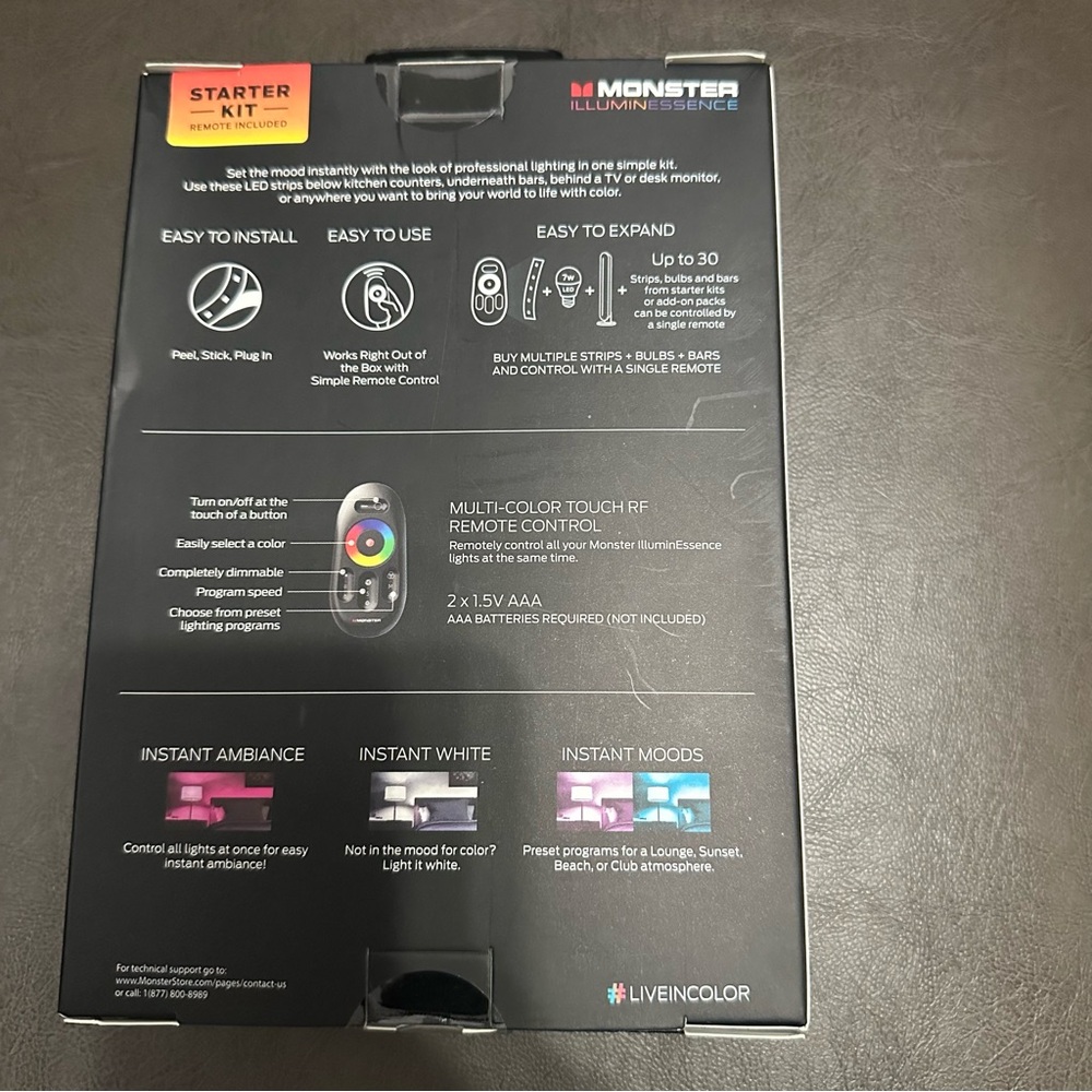 Monster LED Strip Light Kit with Remote Control - Picture 2 of 2